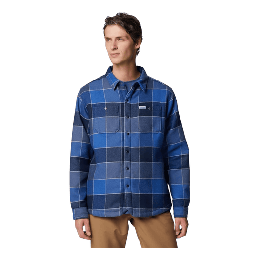 COLUMBIA WINDWARD II SHIRT JACKET - MOUNTAIN BLUE MULTI - FRONT VIEW