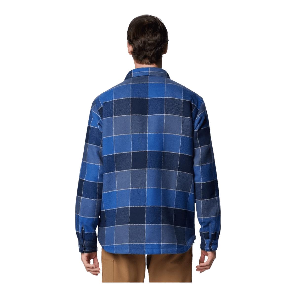 COLUMBIA WINDWARD II SHIRT JACKET - MOUNTAIN BLUE MULTI - BACK VIEW