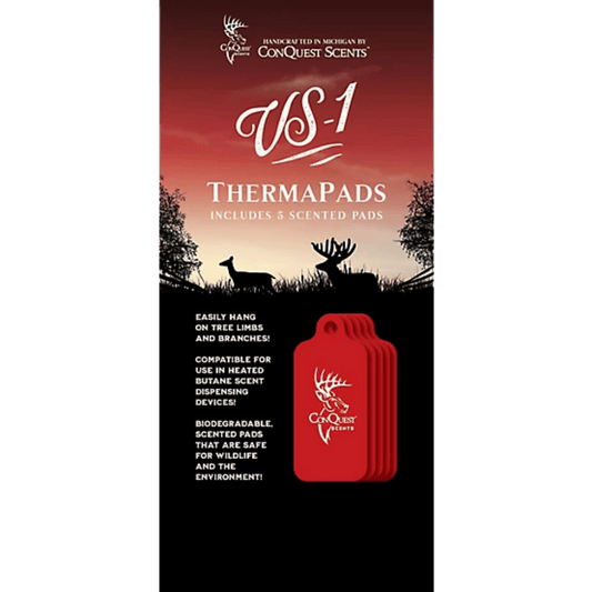 CONQUEST SCENT STICKS VS-1 THERMA PADS PACK - PACKAGING FRONT VIEW