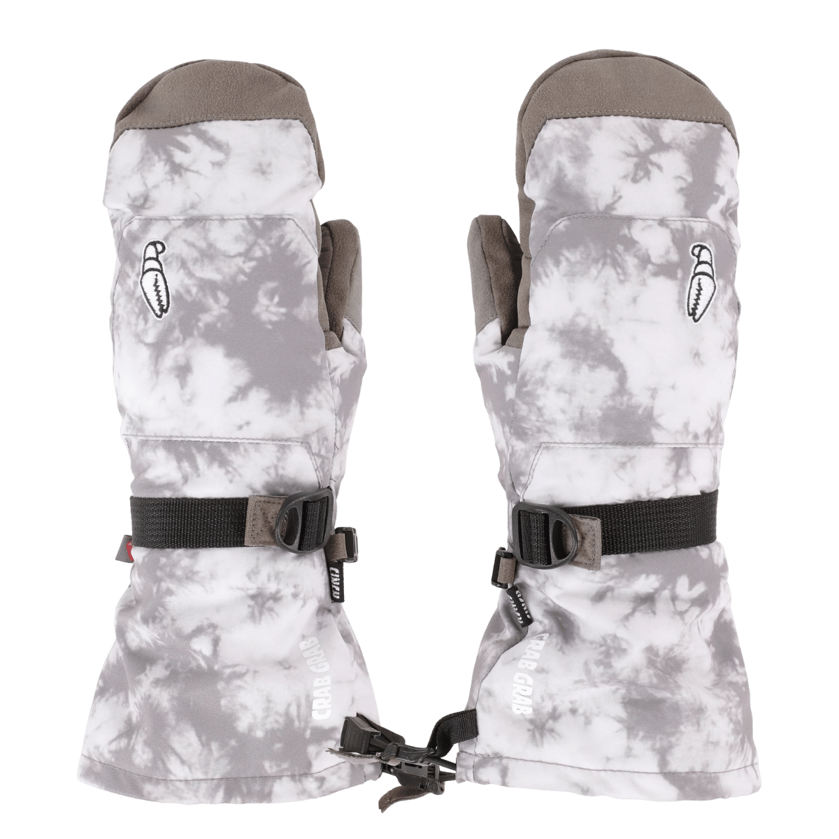 CRAB GRAB CINCH MITT GREY TIE DYE FRONT VIEW