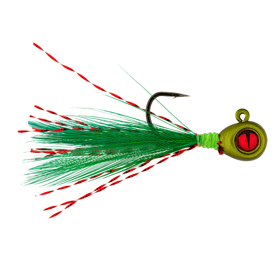 TUNGSTEN CRAPPIE KING FLY JIG OLIVE