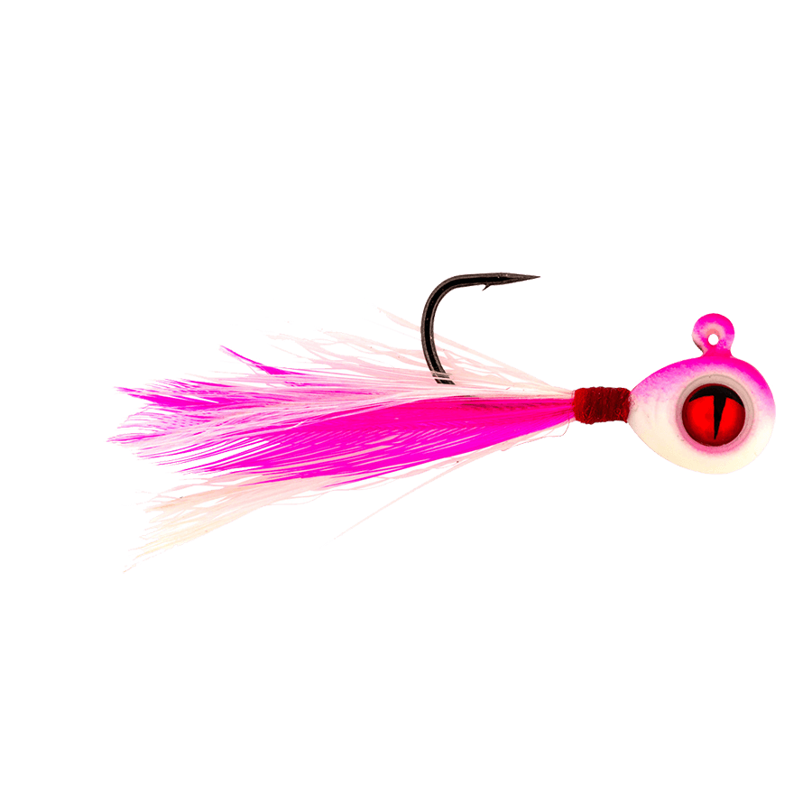 TUNGSTEN CRAPPIE KING FLY JIG SUPER GLO PINKY