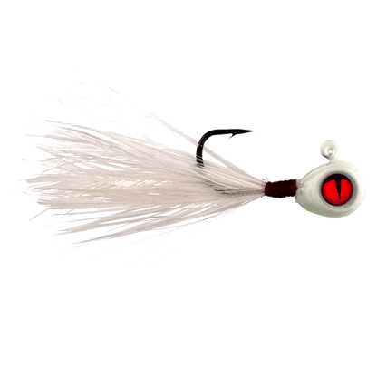 TUNGSTEN CRAPPIE KING FLY JIG SUPER GLO WHITE