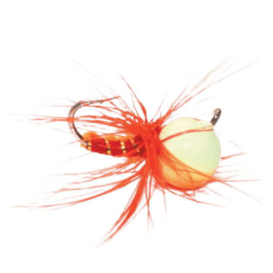 CUSTOM JIGS & SPINS JAJE TUNGSTEN BUG JIG - ORANGE GLOW 12MM