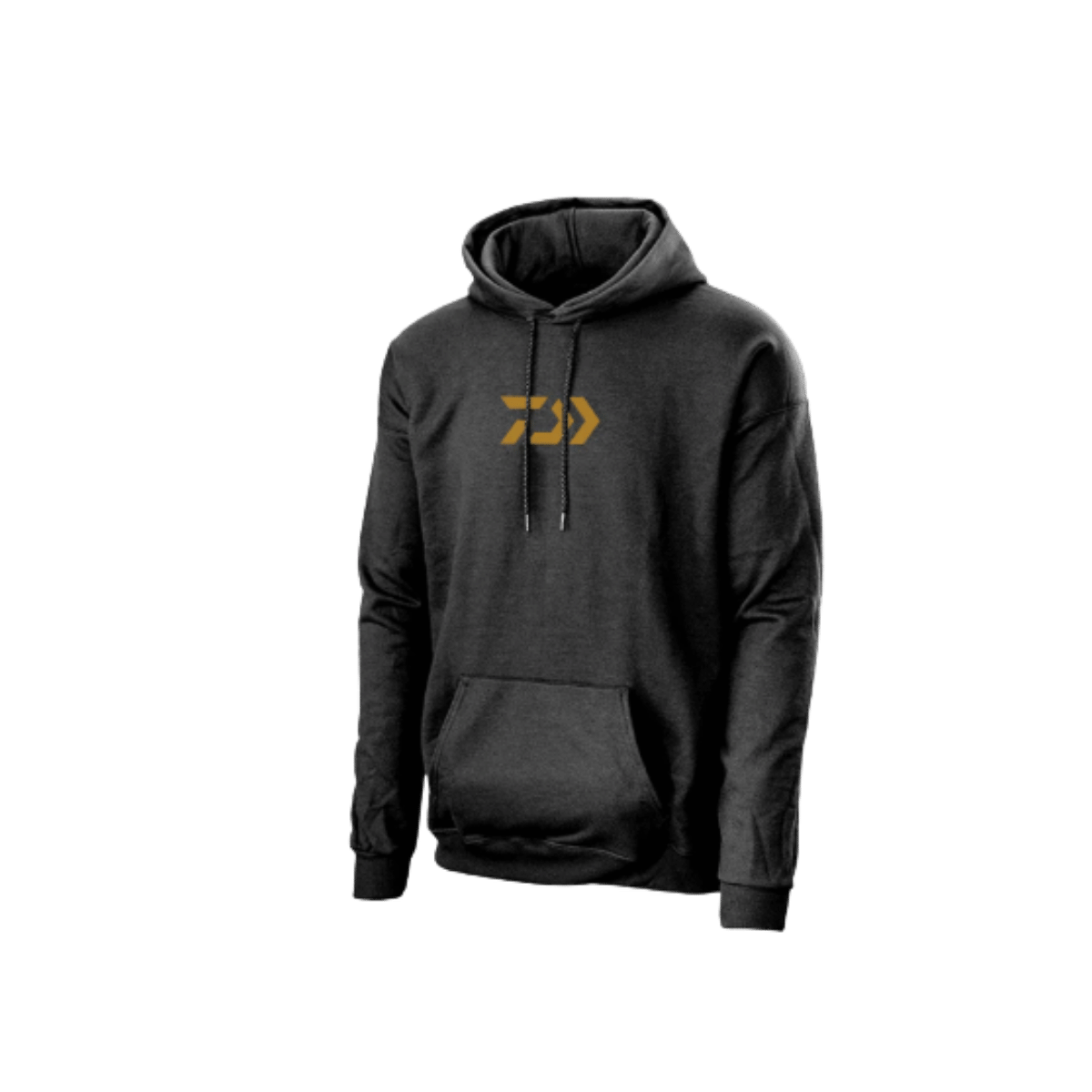 DAIWA D-VEC GREEN CAMO PRINT HOODIE - BLACK - FRONT VIEW