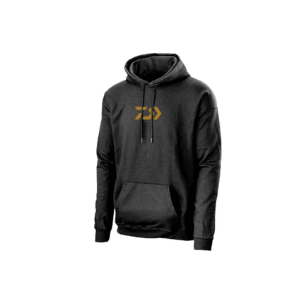 DAIWA D-VEC GREEN CAMO PRINT HOODIE - BLACK - FRONT VIEW