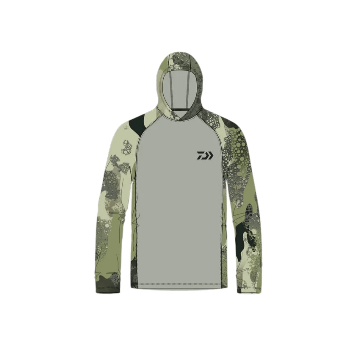 DAIWA D-VED GREY LS HD PERF SUNSHIRT FRONT