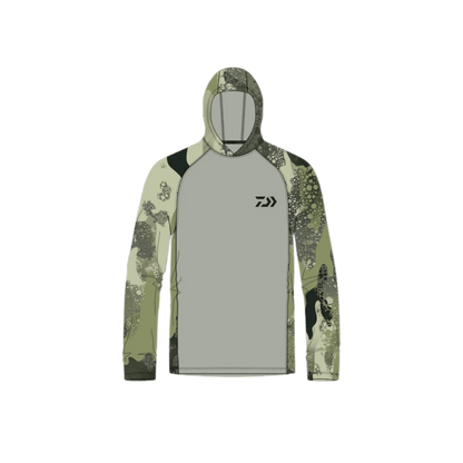 DAIWA D-VED GREY LS HD PERF SUNSHIRT FRONT