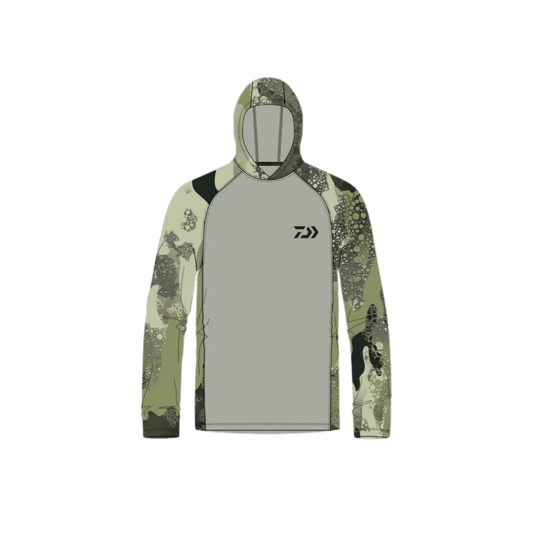 DAIWA D-VED GREY LS HD PERF SUNSHIRT FRONT