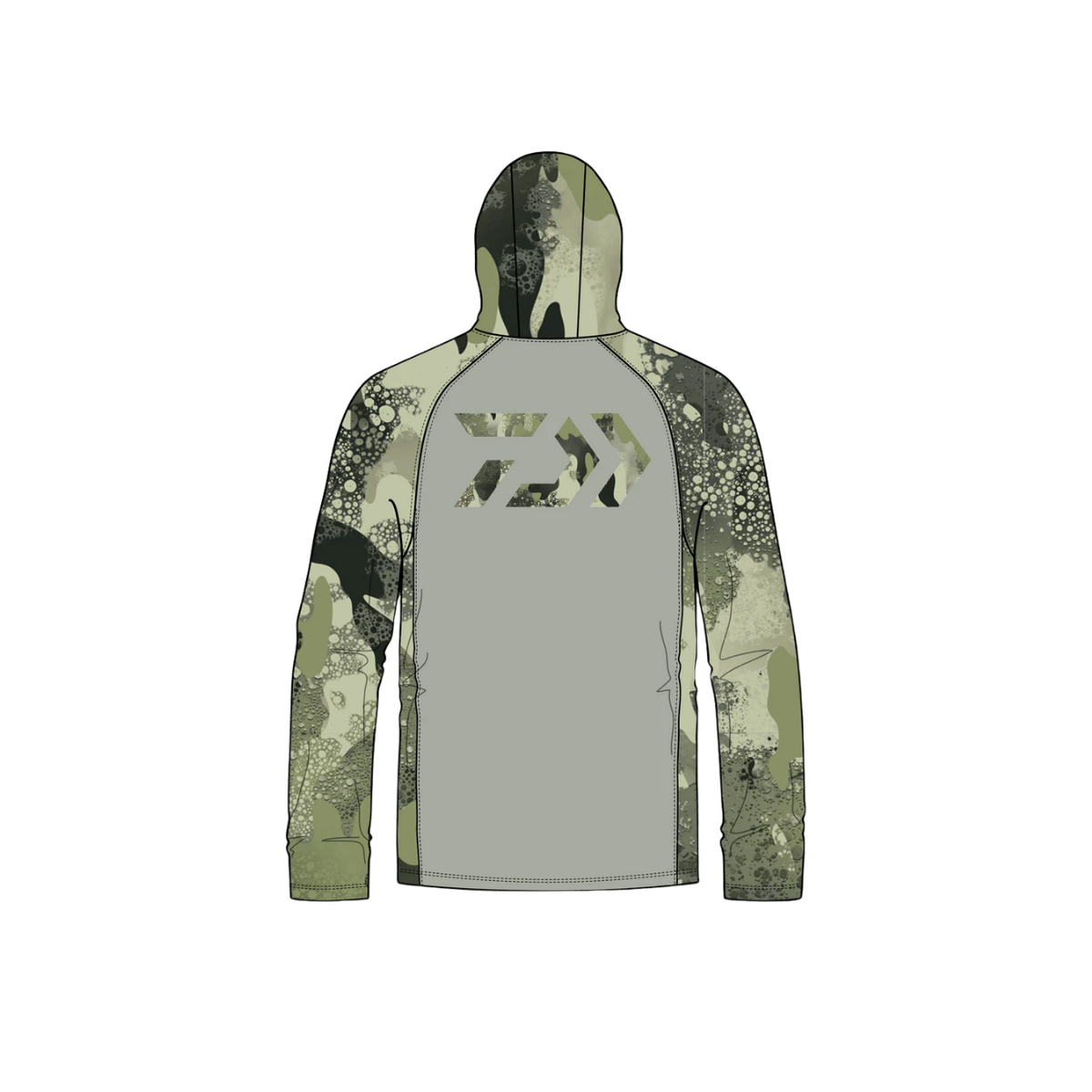 DAIWA D-VED GREY LS D PERF SUNSHIRT BACK