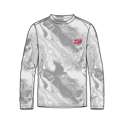DAIWA D-VEC SNOW CAMO LS SUNSHIRT - FRONT