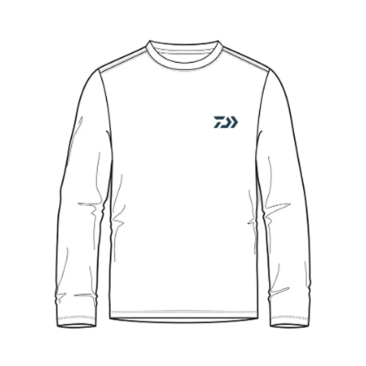 DAIWA D-VEC WAHOO WHITE LS SUNSHIRT - FRONT