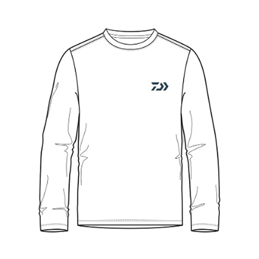 DAIWA D-VEC WAHOO WHITE LS SUNSHIRT - FRONT