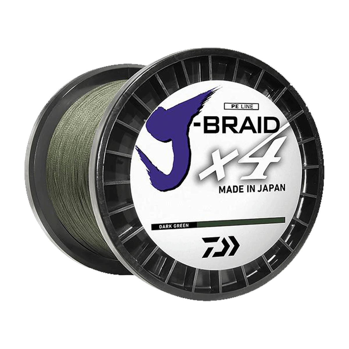 DAIWA J-BRAID X4 150YD BRAIDED LINE - DARK GREEN