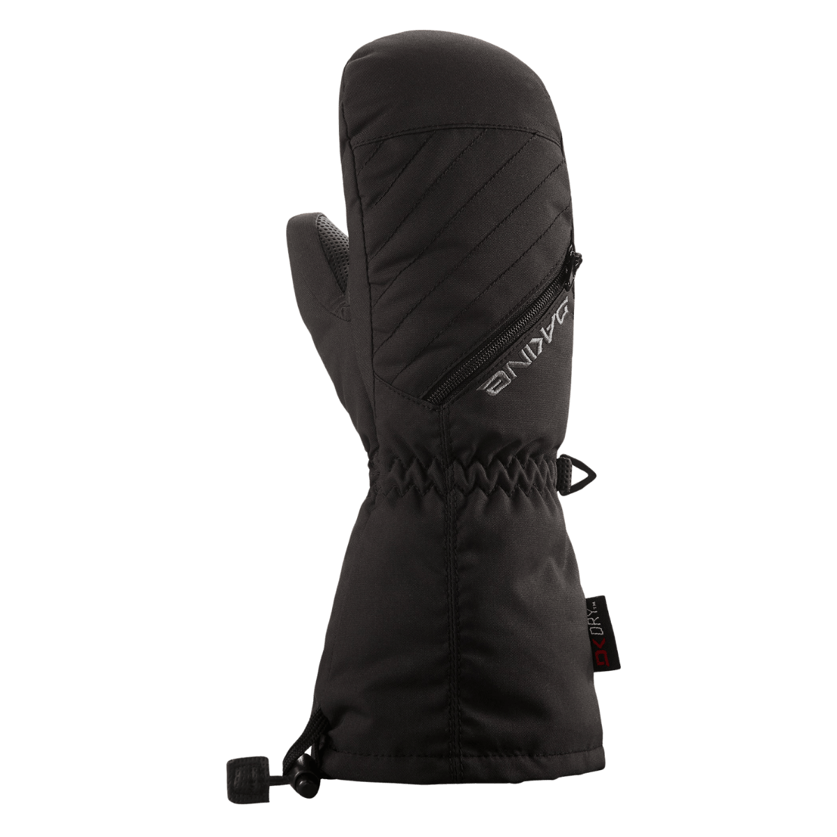 DAKINE YOUTH TRACKER WATERPROOF MITTEN - BLACK - FRONT VIEW