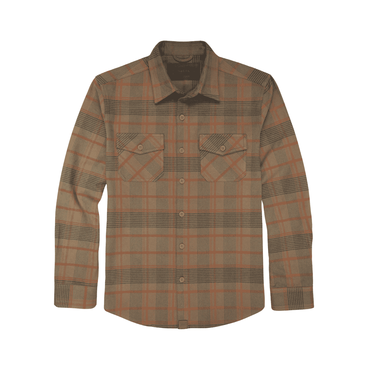 DAKOTA GRIZZLY BRIGGS FLANNEL SHIRT BRONZED FERN