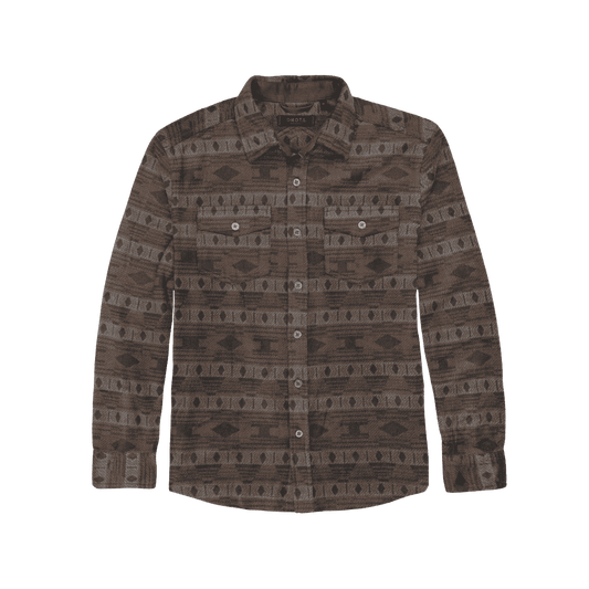DAKOTA GRIZZLY CROCKETT MICRO FLEECE SHIRT REDWOOD EARTH