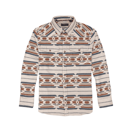 DAKOTA GRIZZLY HARRISON WOVEN FLANNEL PAINTED DUNE