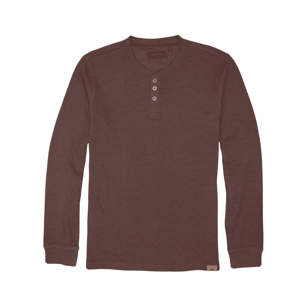 DAKOTA GRIZZLY JESSE KNIT THERMAL HENLEY CABIN WOOD