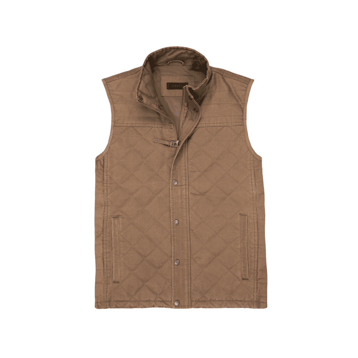 DAKOTA GRIZZLY MARCO ULTRA SUEDE QUILTED VEST BARK