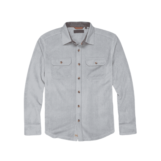 DAKOTA GRIZZLY OZZY MICRO FLEECE SHIRT SILVER BLUE