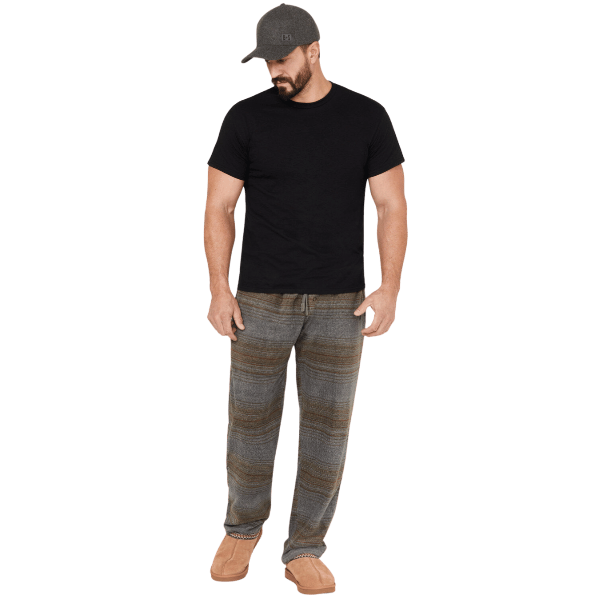 DAKOTA GRIZZLY MEN'S LAMBERT FLEECE PANTS - STORM FRONT - FRONT VIEW