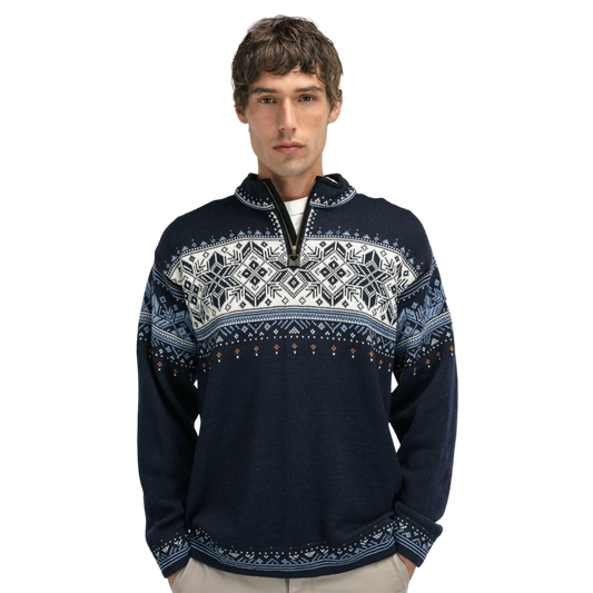 DALE OF NORWAY BLYFJELL SWEATER NAVY WHITE