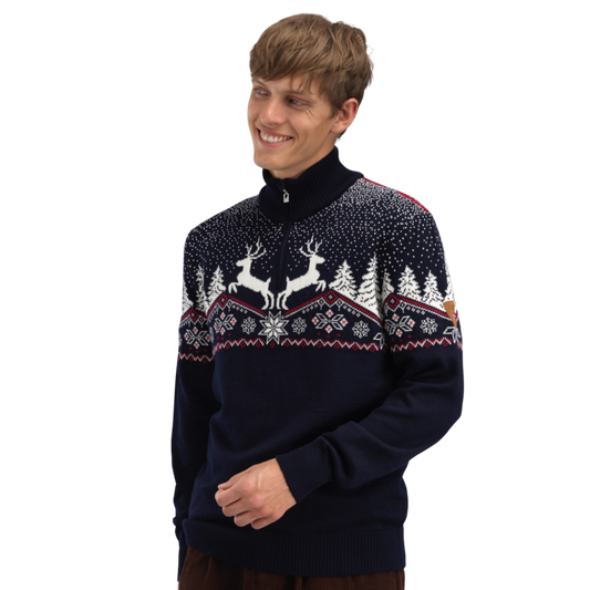DALE OF NORWAY DALE CHRISTMAS SWEATER NAVY OFF WHITE