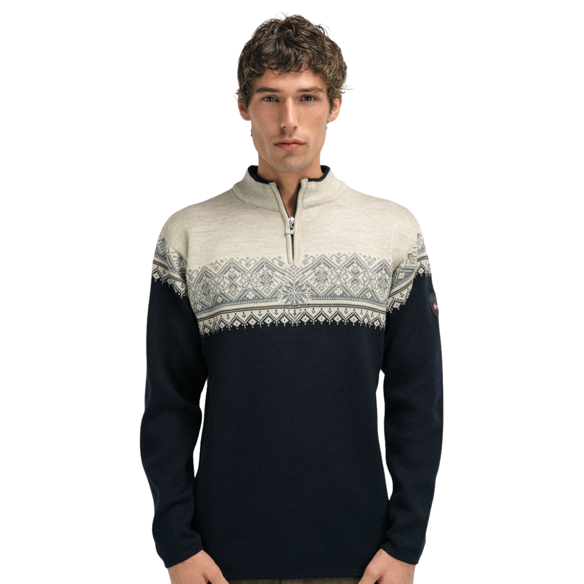 DALE OF NORWAY MORITZ MASC SWEATER BLACK SANDSTONE