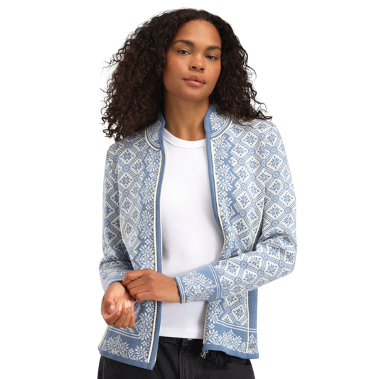 DALE OF NORWAY W CHRISTIANA JACKET BLUE OFF WHITE