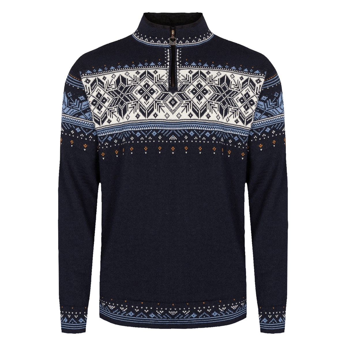 DALE OF NORWAY MEN'S BLYFJELL SWEATER - MIDNAVY BLUSHAD OFFWHITE COPPE