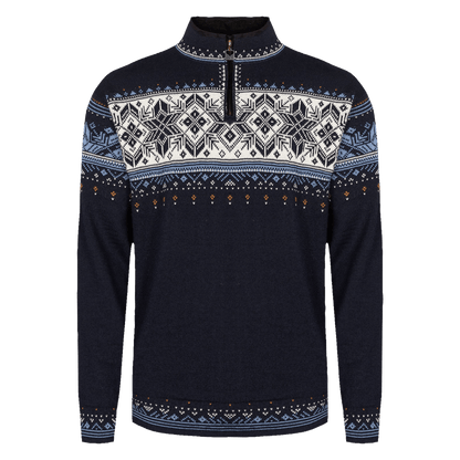 DALE OF NORWAY MEN'S BLYFJELL SWEATER - MIDNAVY BLUSHAD OFFWHITE COPPE