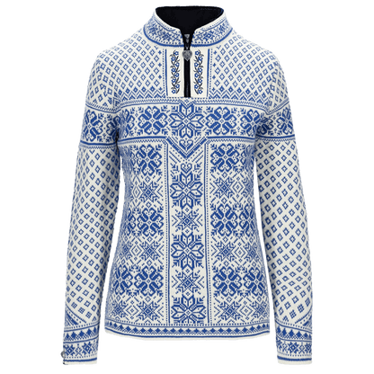 DALE OF NORWAY WOMEN'S PEACE SWEATER - ULTRAMARINE OFFWHITE front