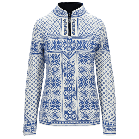 DALE OF NORWAY WOMEN'S PEACE SWEATER - ULTRAMARINE OFFWHITE front