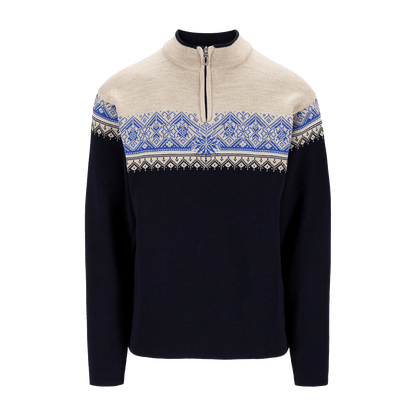 DALE OF NORWAY MEN'S MORITZ SWEATER - NAVY SAND ULTRAMARINE