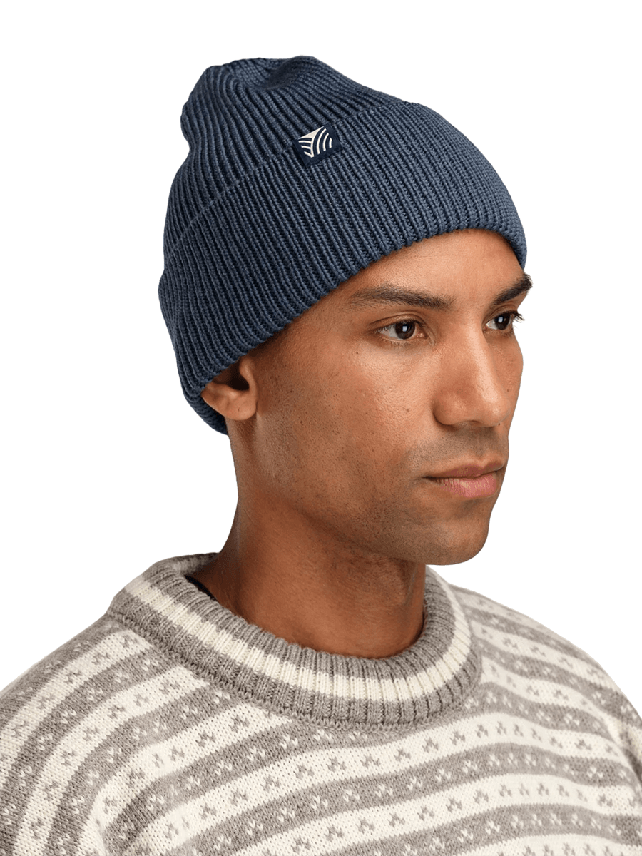 DALE OF NORWAY BOUVET BEANIE HAT - STEEL male model
