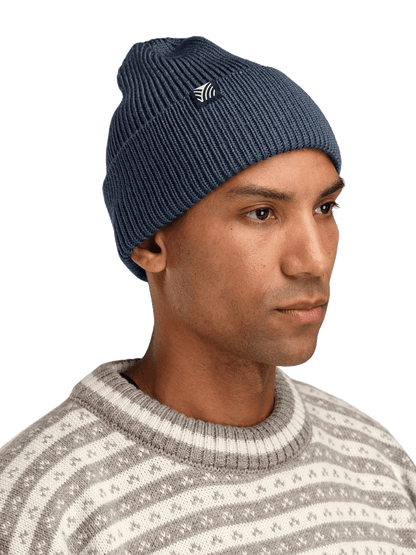 DALE OF NORWAY BOUVET BEANIE HAT - STEEL male model