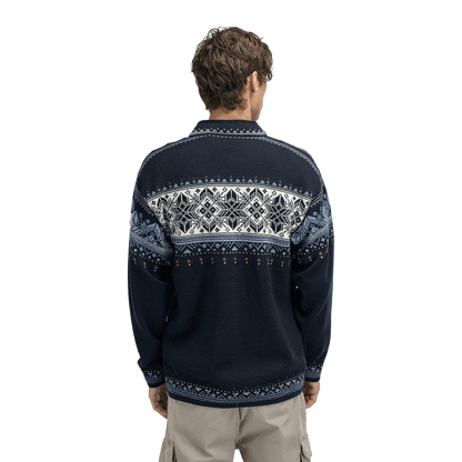 DALE OF NORWAY MEN'S BLYFJELL SWEATER - MIDNAVY BLUSHAD OFFWHITE COPPE