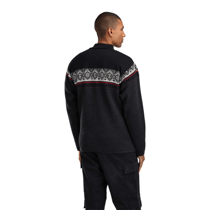 DALE OF NORWAY MEN'S MORITZ JACKET - DARKCHARCOAL BLACK OFFWHITE back