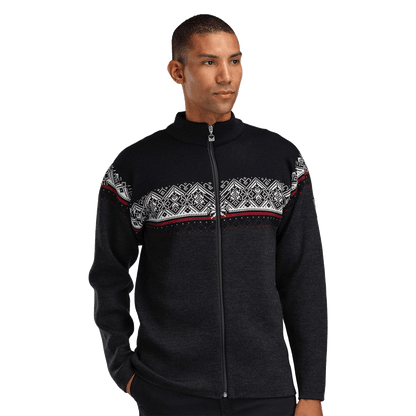 DALE OF NORWAY MEN'S MORITZ JACKET - DARKCHARCOAL BLACK OFFWHITE front model