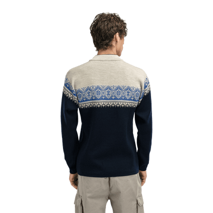 DALE OF NORWAY MEN'S MORITZ SWEATER - NAVY SAND ULTRAMARINE back