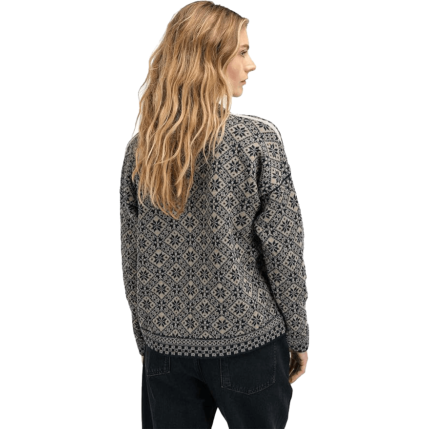 DALE OF NORWAY WOMEN'S BJORØY SWEATER - MOUNTIANSTONE MARINE SAND back