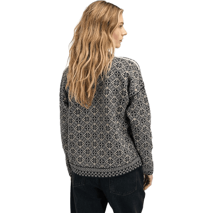 DALE OF NORWAY WOMEN'S BJORØY SWEATER - MOUNTIANSTONE MARINE SAND back