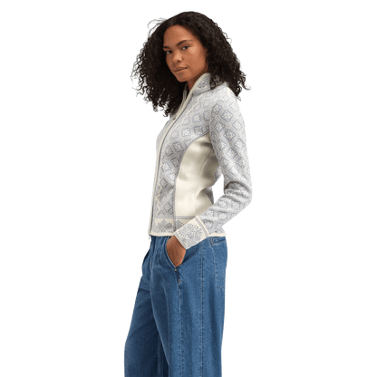 DALE OF NORWAY WOMEN'S CHRISTIANIA JACKET - OFFWHITE METALGREY side view