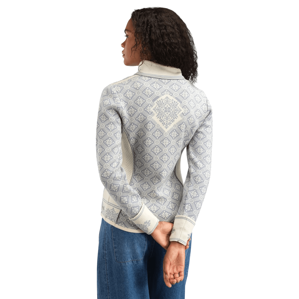 DALE OF NORWAY WOMEN'S CHRISTIANIA JACKET - OFFWHITE METALGREY back side