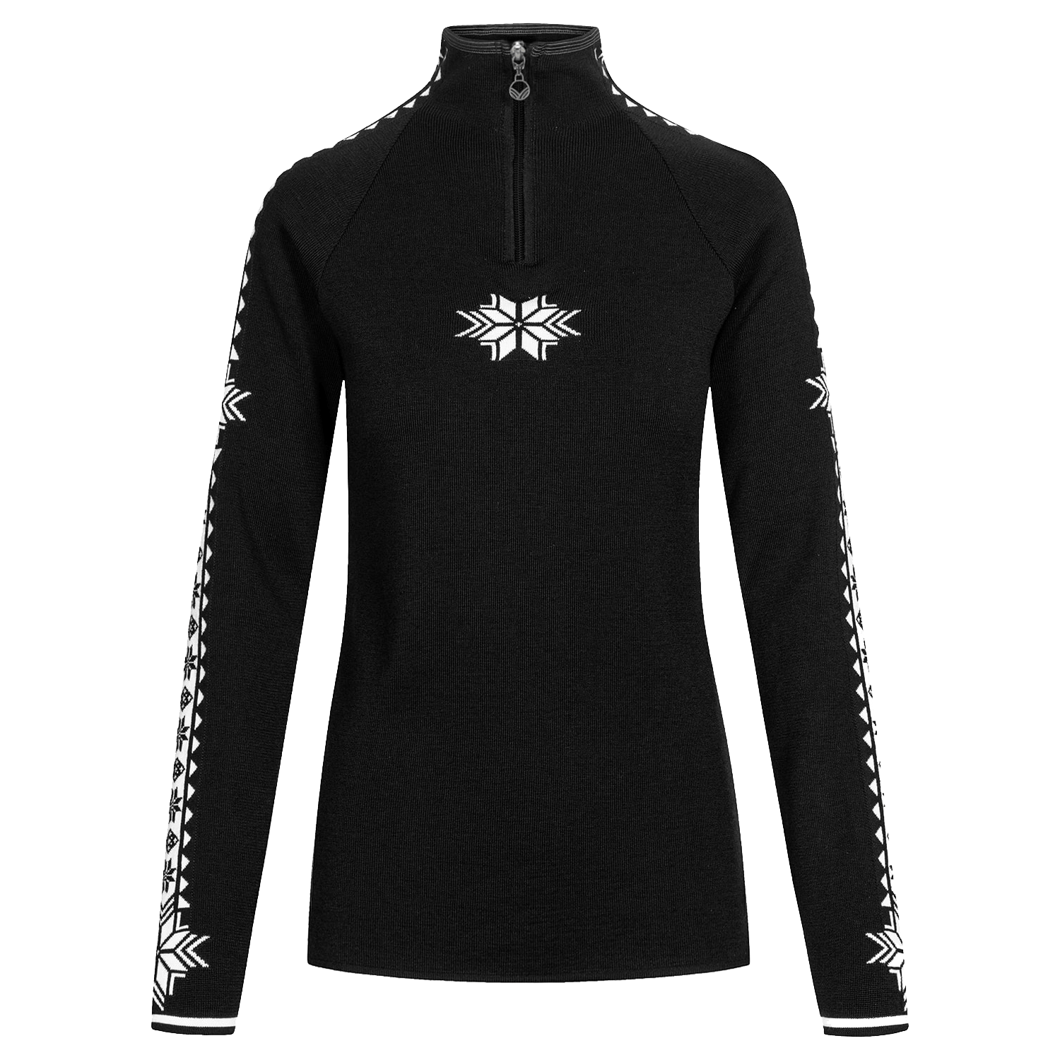 DALE OF NORWAY WOMEN'S GEILO SWEATER - BLACK OFFWHITE front