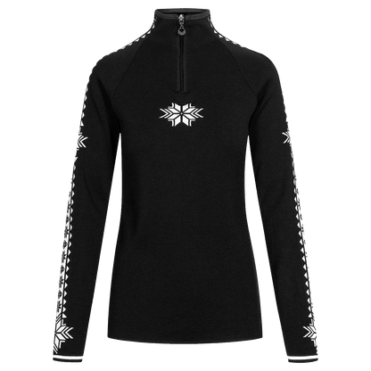 DALE OF NORWAY WOMEN'S GEILO SWEATER - BLACK OFFWHITE front