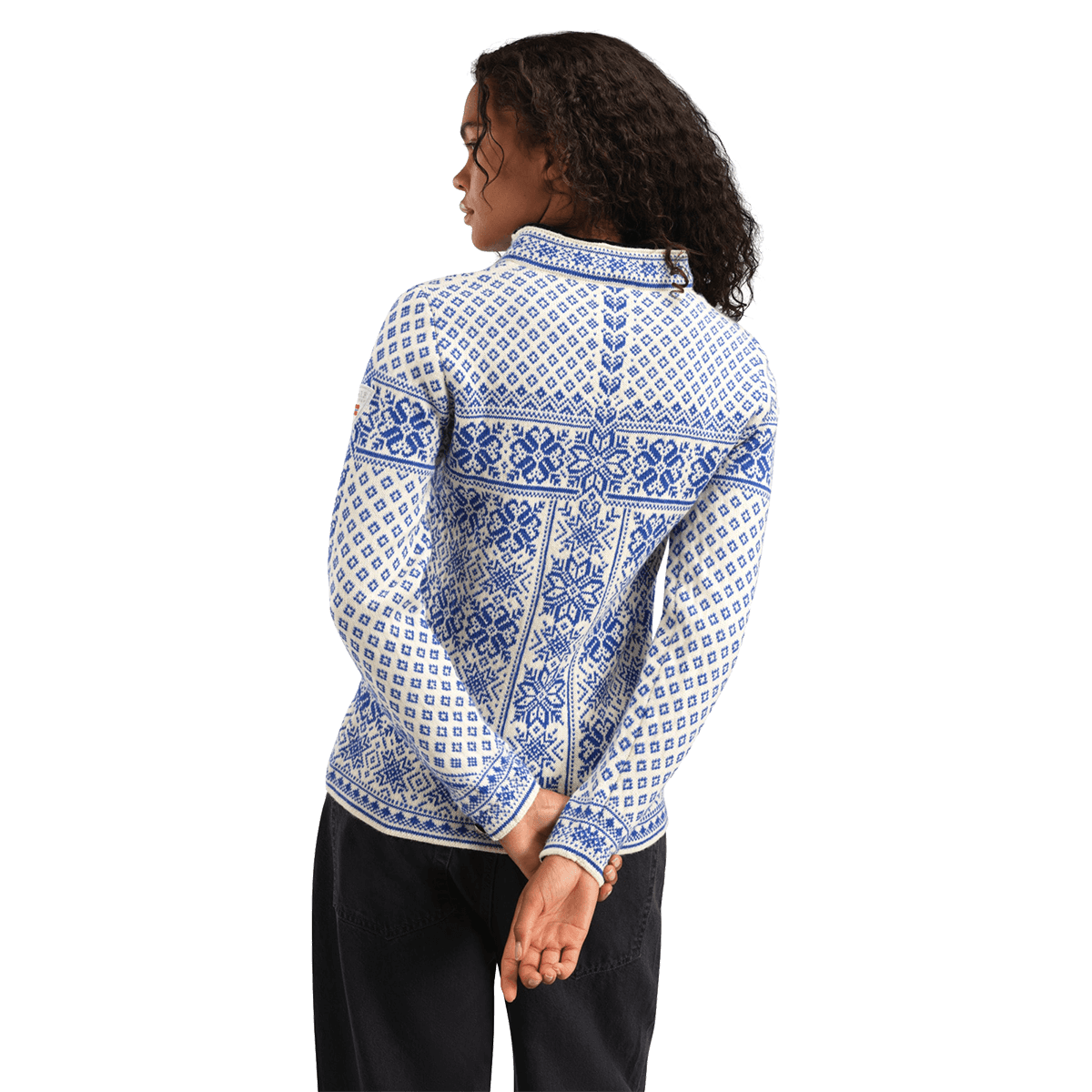 DALE OF NORWAY WOMEN'S PEACE SWEATER - ULTRAMARINE OFFWHITE back