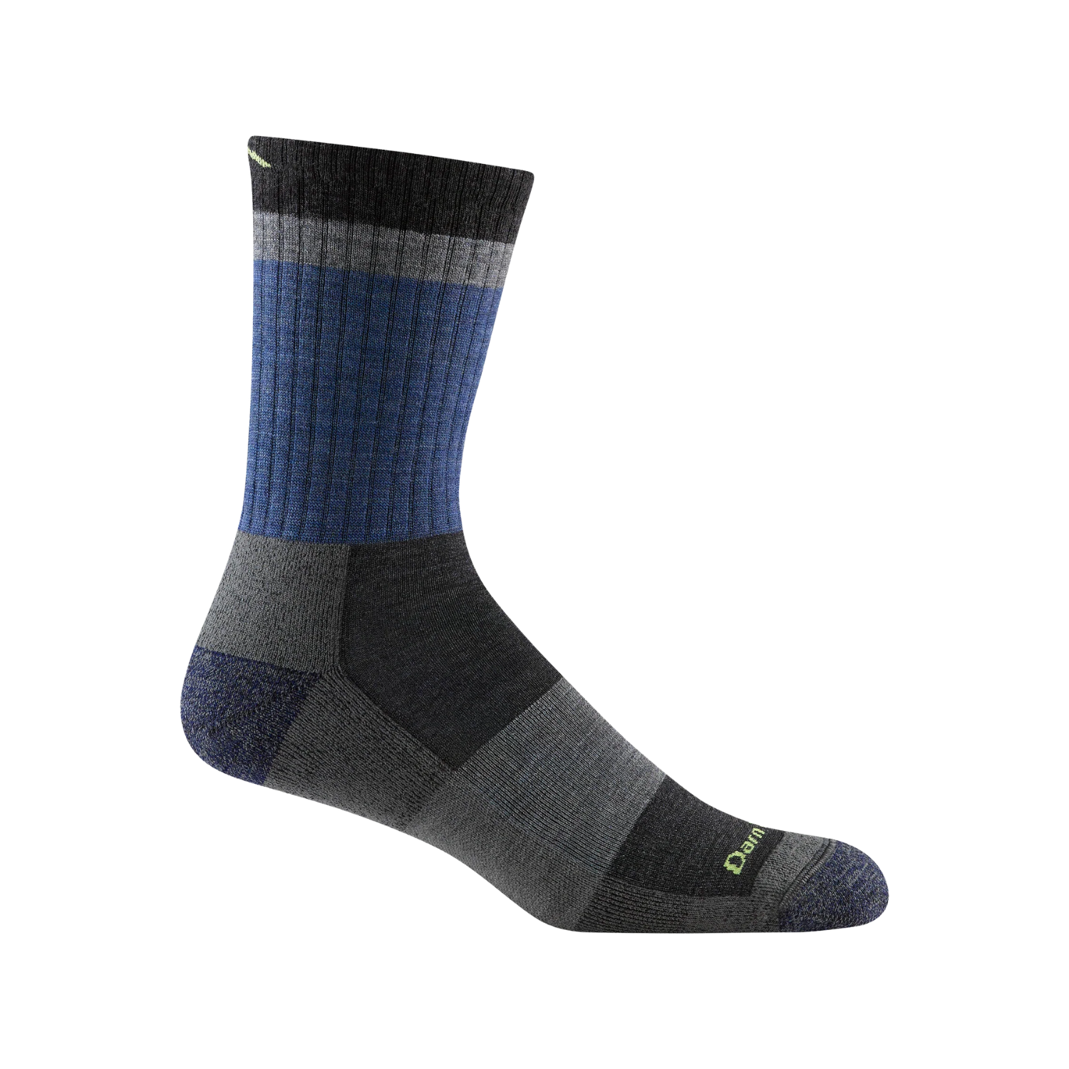 DARN TOUGH HEADY STRIPE MICRO CREW SOCKS BLUE