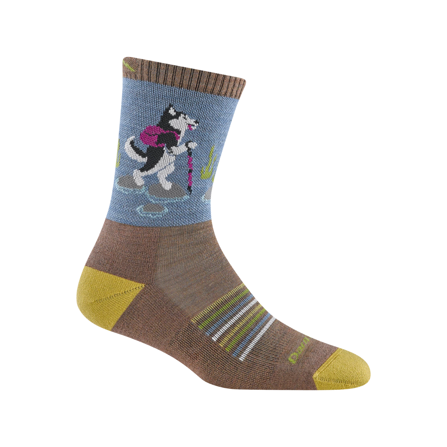 DARN TOUGH W CRITTER CLUB CREW HIKE SOCKS BARK